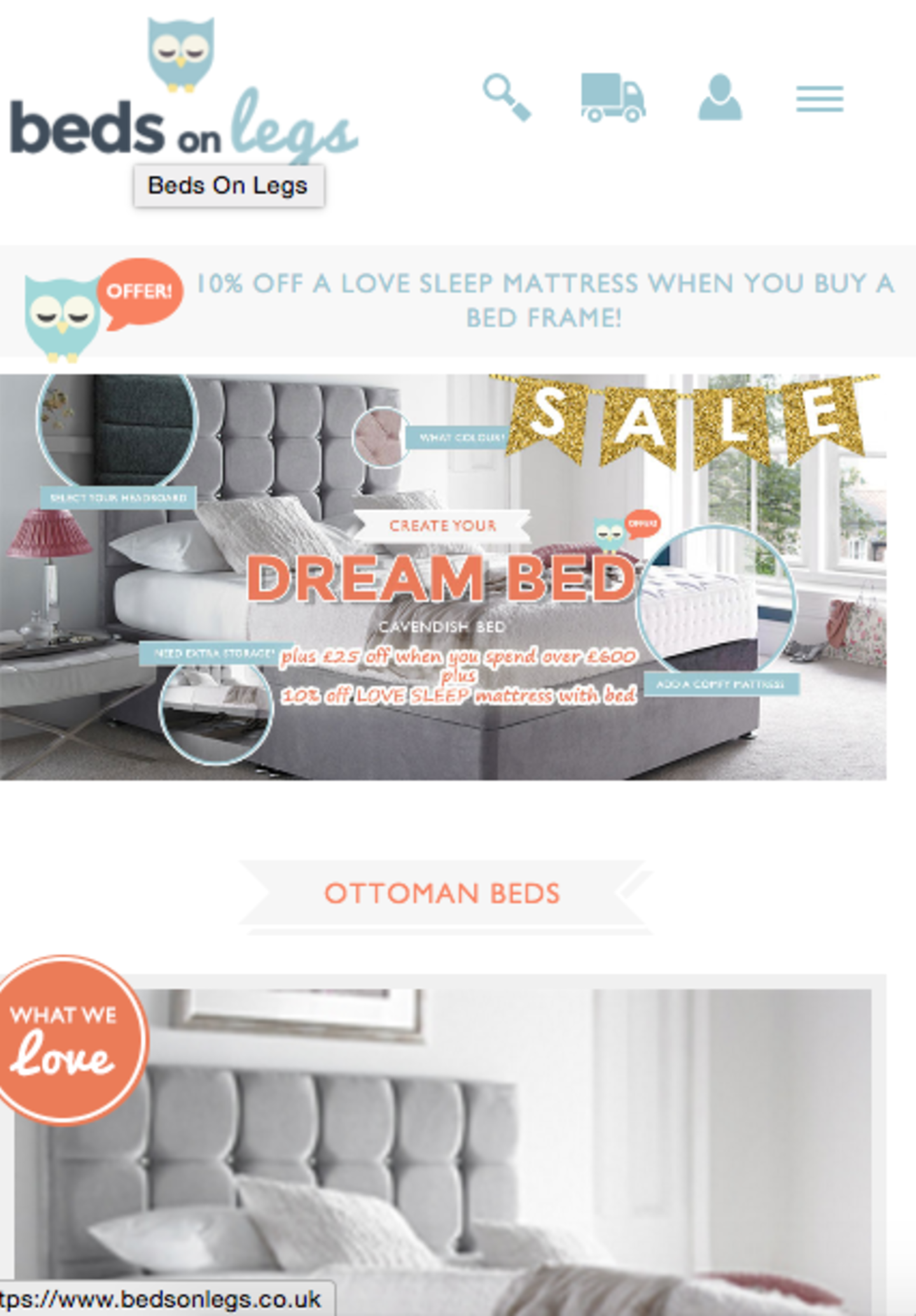 Beds on Legs rebrand & Magento web design · Adam Jackson · Awesome