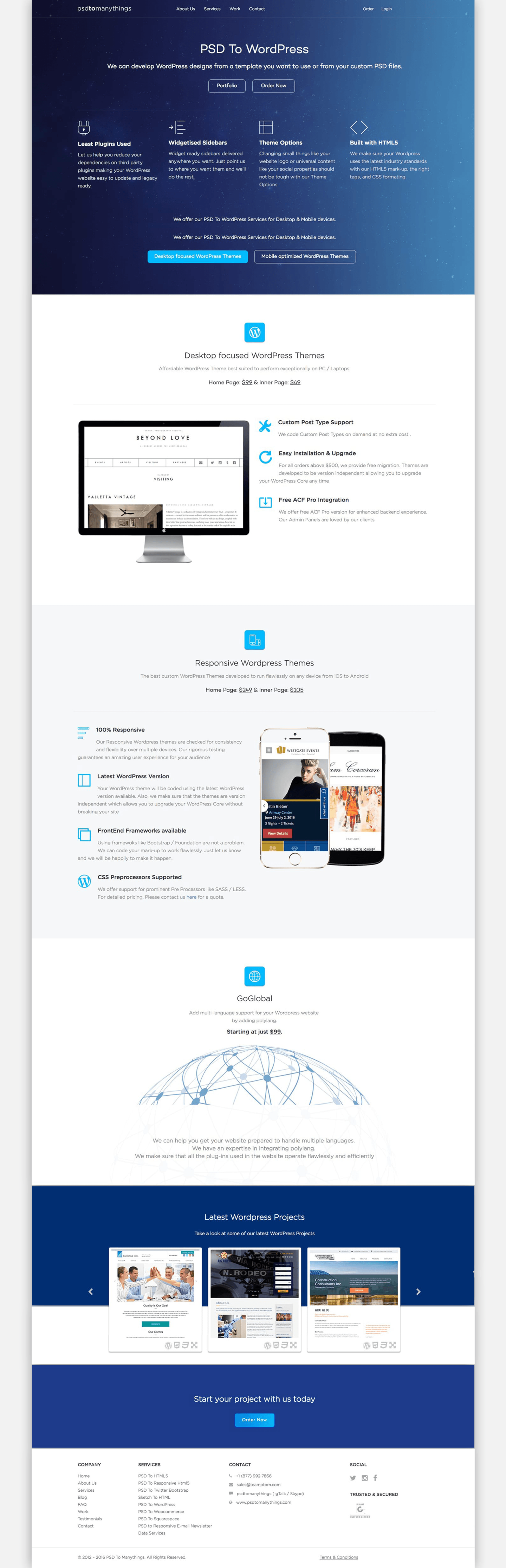 Psd to wordpress