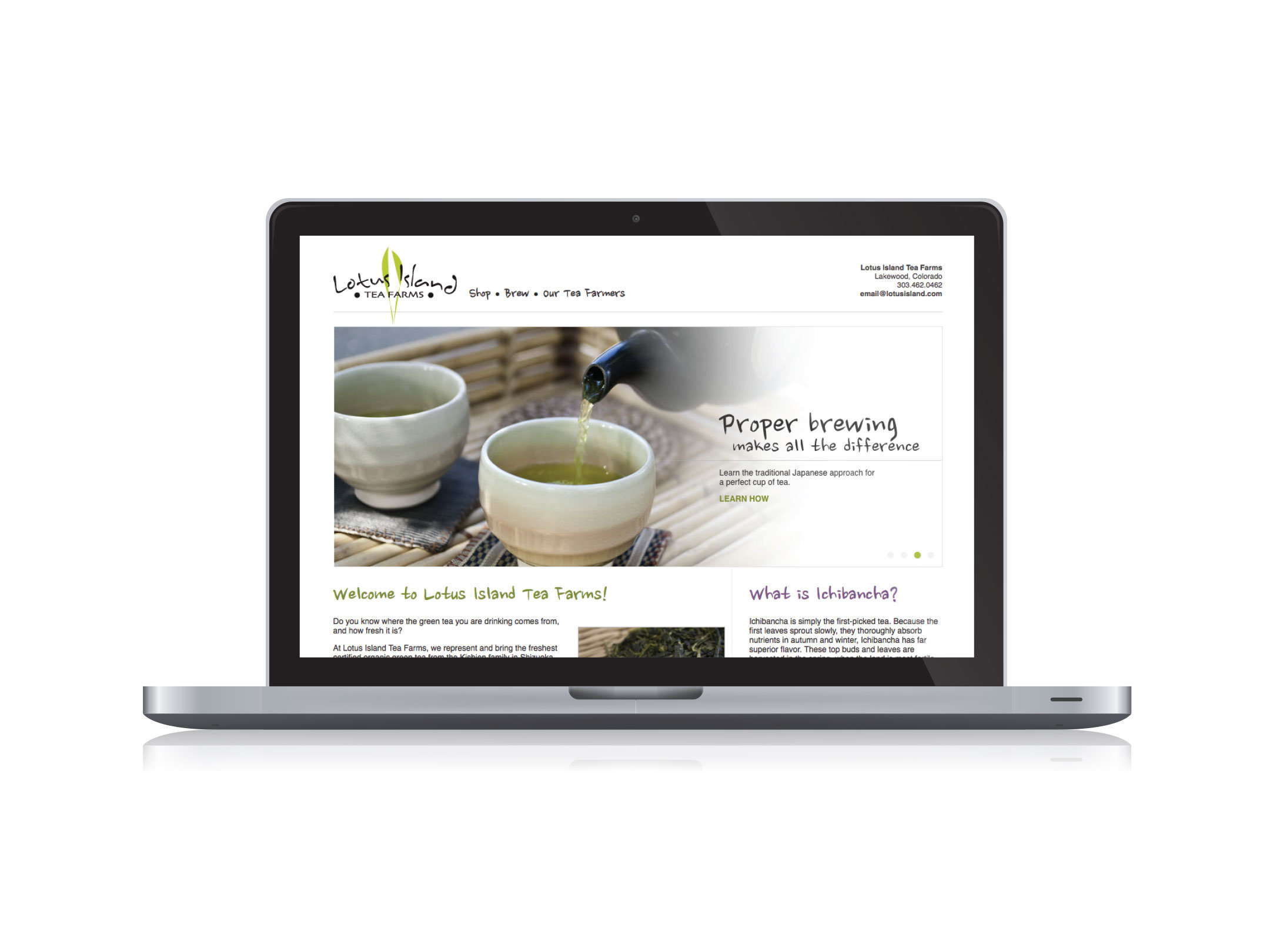 Lotus Island Tea Farms Website and Photography · Litsko Brennen